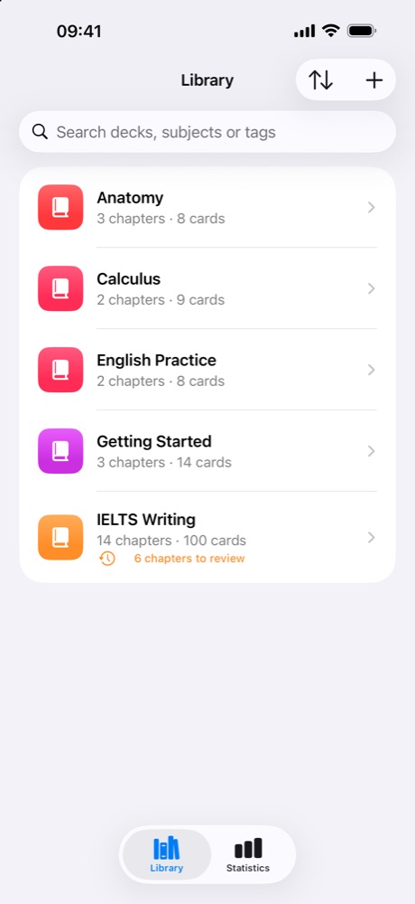 The Library with the Anatomy, Calculus, English Practice, Getting Started and IELTS Writing books.